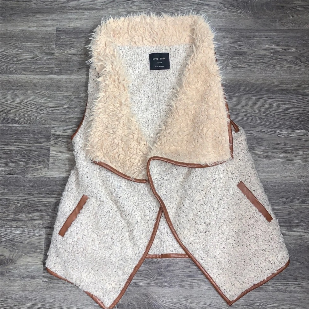 Love Tree Faux Fur Vest